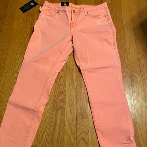NWT Misses Rock & Republic coral jeans size 12